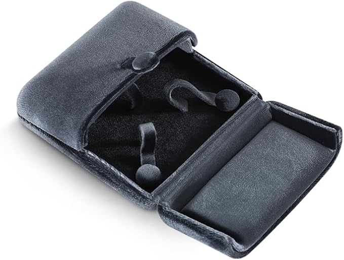 Velvet Bracelet Box，Ceremony Gift Boxes for Jewelry Display，Bracelets Holder for Women，Men Valentine Gifts Case (Grey)