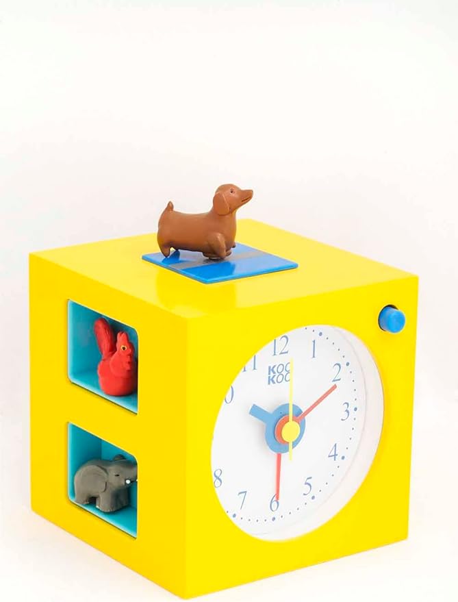 KOOKOO KidsAlarm Yellow, with 5 Different Farm Animals and Their Wake-up Calls (Natural Field Recordings)