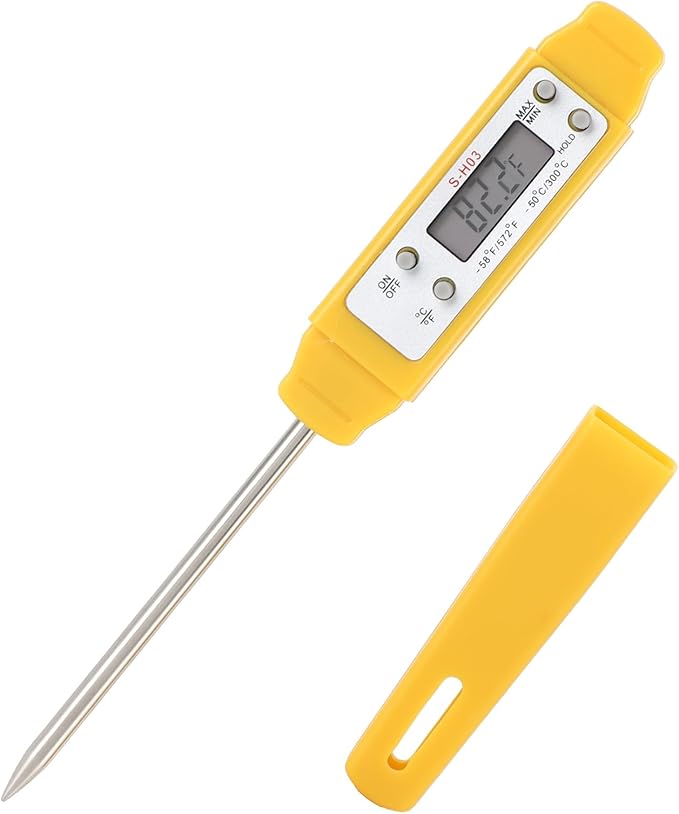 Akozon Digital Food Thermometer Automatic Calibration Pen High Accuracy Electronic Pocket Thermometer Yellow Home and Family Appliance and Decor