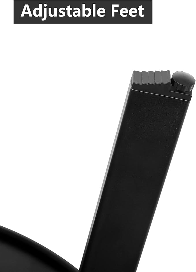 Outdoor Side Table, Outdoor/Indoor Metal Steel Patio Coffee Table, Round Weather Resistant Anti-Rust (Black)