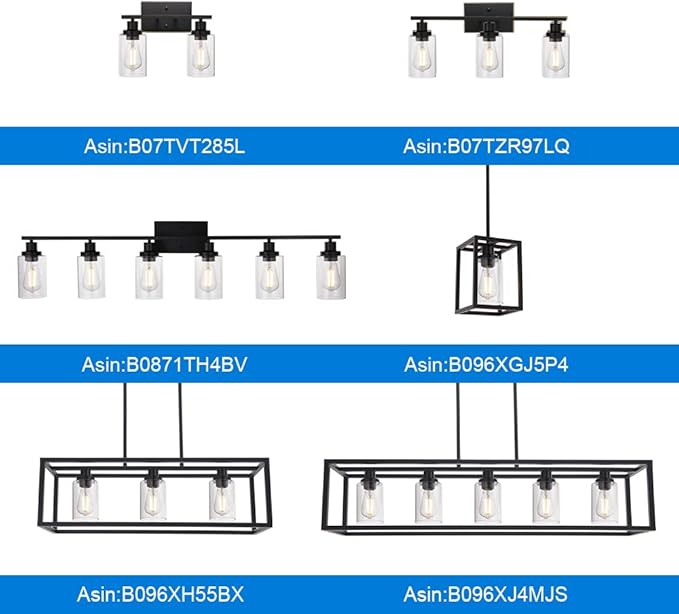 MELUCEE 4 Lights Sconces Wall Lighting Black with Clear Glass Shade, Industrial Bathroom Light Fixtures Vanity Lights Porch Light Fixtures Wall Mount (Patent No.: US D963914 S)