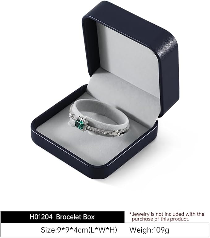 Bracelet Gift Box, Leather Gift Box For Men,Premium Small Gift Boxes,Luxury Bangle Box (Blue)
