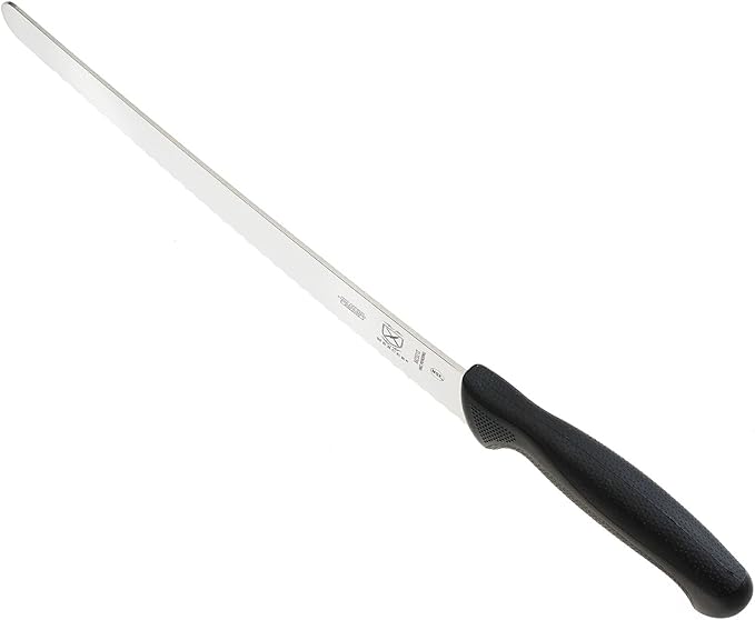 Mercer Culinary M23213 Millenia Black Handle, 12-Inch Wavy Edge, Brisket Knife