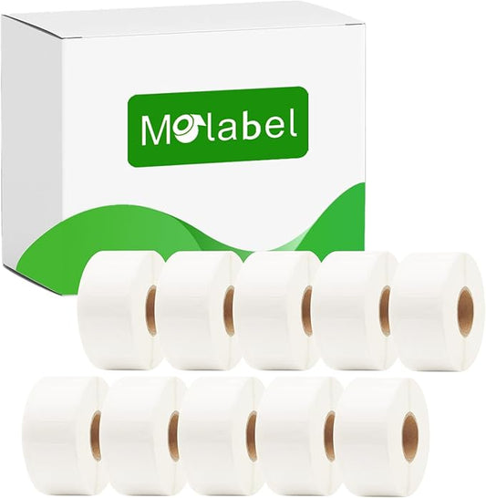 Square Multipurpose Labels Replacement for DYMO 30332 (1" x 1") Compatible with DYMO Labelwriter 450, 4XL & Zebra Desktop Printers [10 Rolls/7500 Labels]