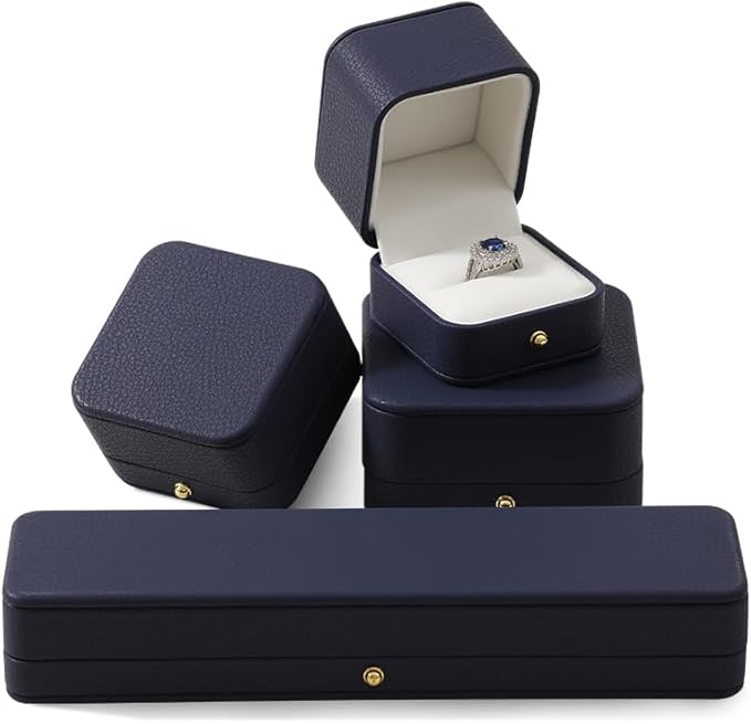 Bracelet Box, Leather Gift Box For Women,Premium Jewelry Boxes,Luxury Bangle Box (Dark Blue)