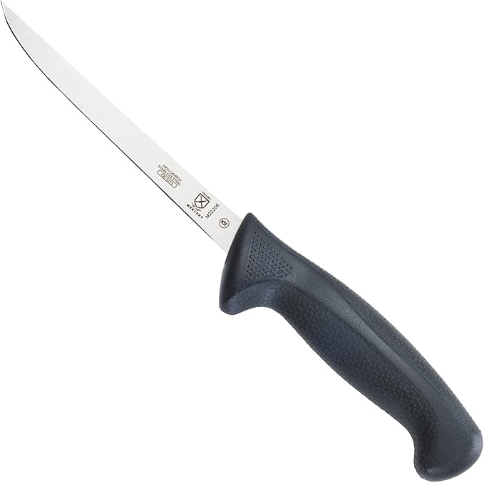 Mercer Culinary M22206 Millennia Black Handle, 6-Inch Narrow, Boning Knife