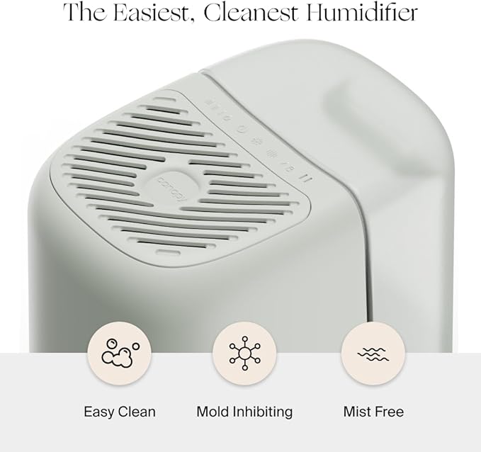 Canopy Bedside Humidifier 2.0, Moonstruck, 36 HR Run Time, 2.5L Capacity - Reading Light & White Noise - Alleviate Symptoms of Allergies, Cold, Dry Skin - Humidifier, Filter, Power Cord & Adapter