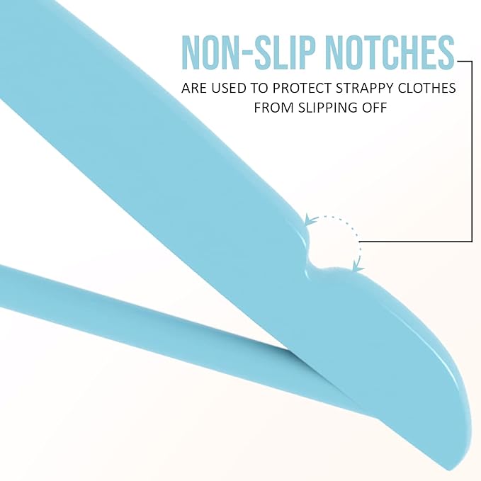 Utopia Home Premium Wooden Hangers 20 Pack - Durable & Slim Coat Hanger - Suit Hangers with 360-Degree Rotatable Hook - Wood Hangers with Shoulder Grooves (Light Blue Color)