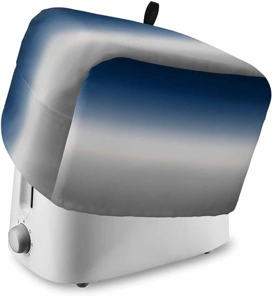 Toaster Cover 4 Slice Blue Grey Ombre Toaster Oven Cover with Pockets Gradient Gradual Color Dustproof Bakeware Protector Small Kitchen Appliance Dust Covers and Fingerprint Protection for Women