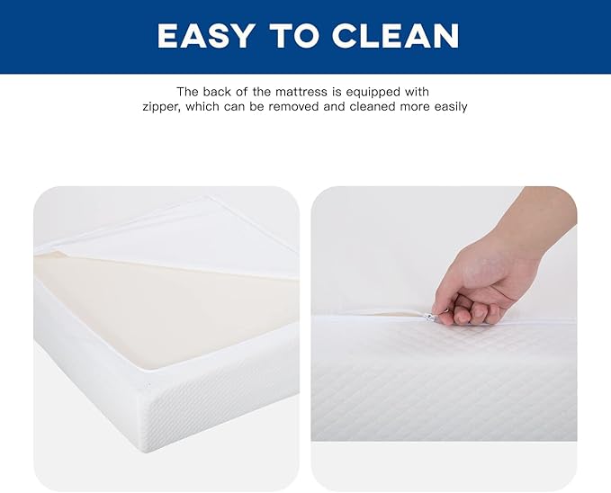 FDW 10 inch King Mattress Size/Gel Memory Foam Mattress/Medium Firm Mattresses for Cool Sleep Relieving Pressure Relief CertiPUR-US Certified Mattress in a Box