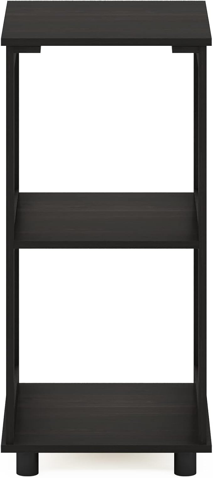 Furinno Romain 2-Tier Tall End Table, Espresso