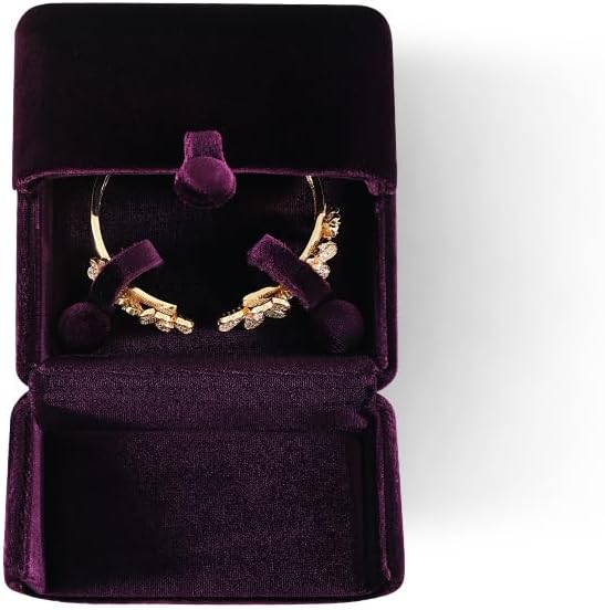 Velvet Bracelet Box，Ceremony Gift Boxes for Jewelry Display，Bracelets Holder for Women，Men Valentine Gifts Case (Purple)