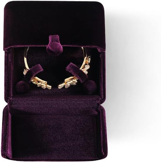 Velvet Bracelet Box，Ceremony Gift Boxes for Jewelry Display，Bracelets Holder for Women，Men Valentine Gifts Case (Purple)