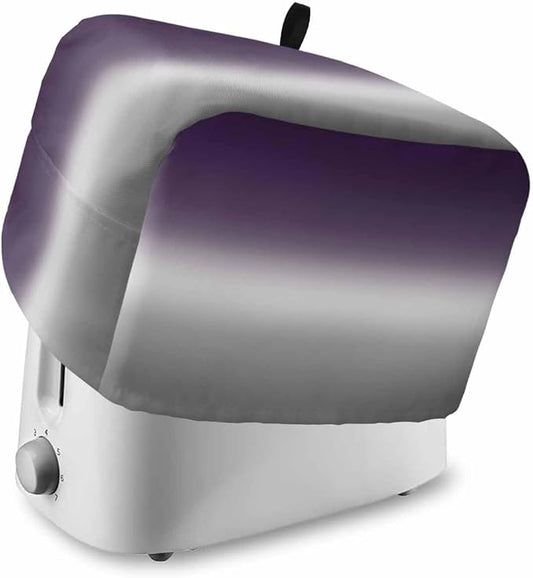 Toaster Cover 2 Slice Purple Grey Ombre Toaster Oven Cover with Pockets Gradient Gradual Color Dustproof Bakeware Protector Small Kitchen Appliance Dust Covers and Fingerprint Protection for Women