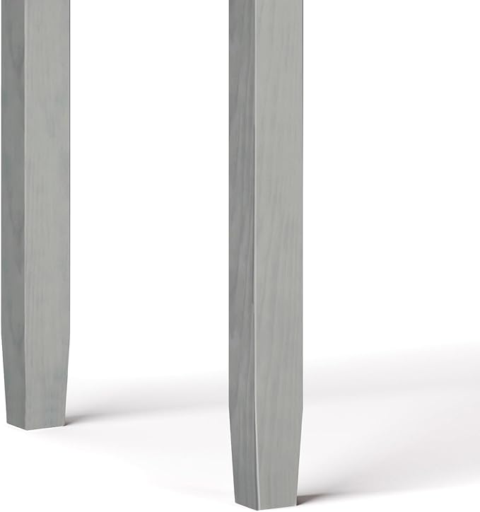 SIMPLIHOME Warm Shaker Desk - 48-Inch Wide Solid Wood Writing Desk in Fog Grey, Transitional Home Office Computer Table for Workspace or Study with Flip-Down Keyboard Tray and 2 Drawers