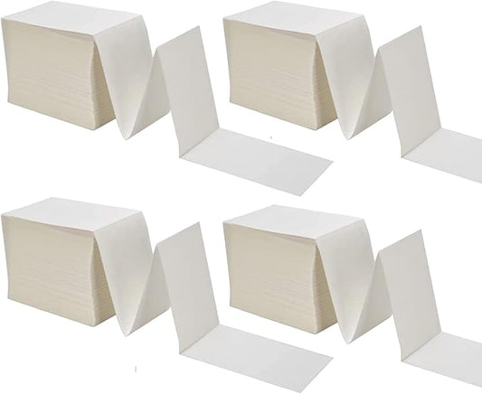 9527 Product Fanfold 4 x 6 Direct Thermal Labels White Perforated Shipping Labels,1000 Label per Stack,4 Stacks Total 4000 Label