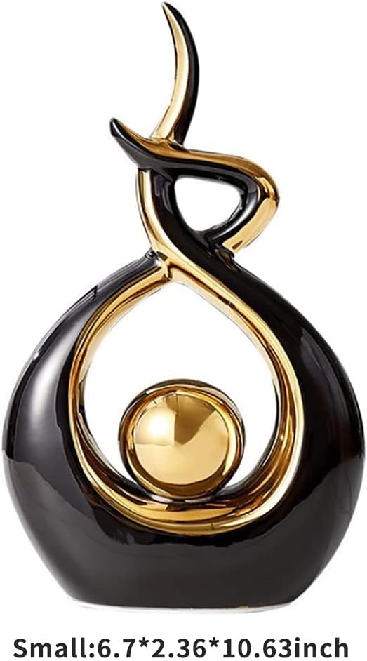 Norrclp Home Decor Modern Abstract Art Ceramic Statue Table Decorations for Dining Room Living Room Office Centerpiece