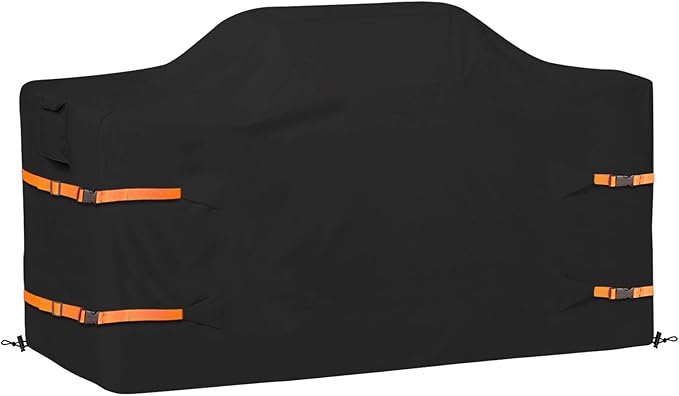 98 in Island Grill Cover,98 Inch Island BBQ Grill Head Cover,Heavy Duty Waterproof Suitable for Outdoor Island Grill BBQ Black