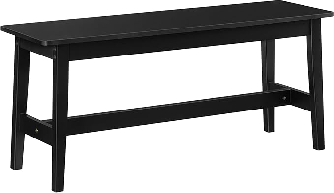 HOOBRO 39.3'' Bamboo Dining Bench, Farmhouse Kitchen Table Bench, Kitchen & Living Room Furniture, Easy to Assemble, Sturdy and Stable, Black BK03CD01G2