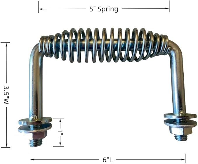 LavaLock 5-3/8" Spring Handle with 1/2" Rod (Spring Handle (Stainless Steel Bolt-On))