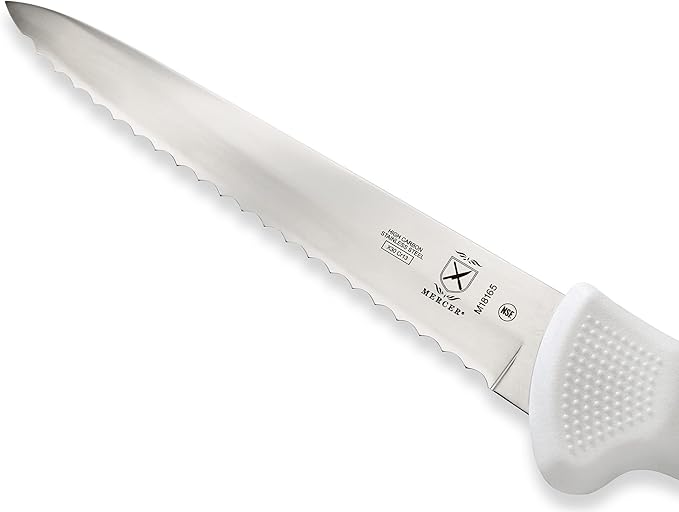 Mercer Culinary Ultimate White 5" Wavy Edge Utility Knife