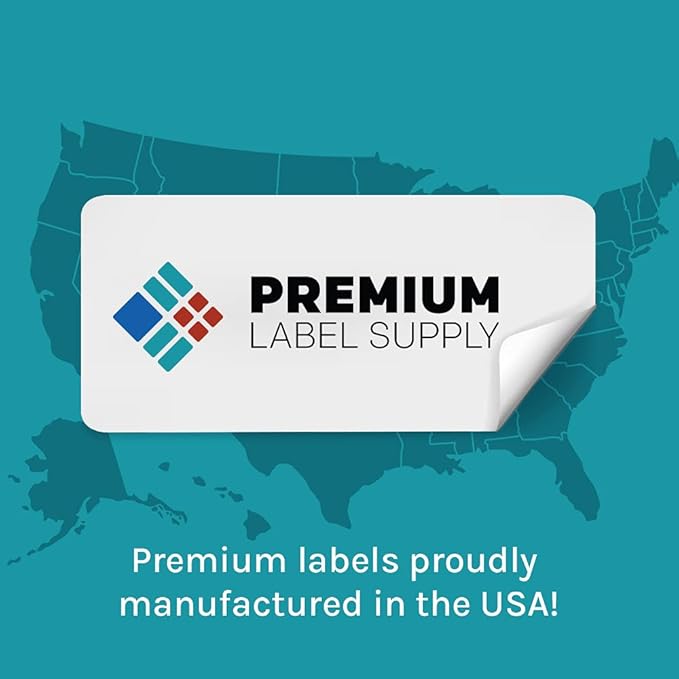 Premium Label Supply White Sticker Shipping Labels – 4" x 5" – Laser/Inkjet Compatible – (4 per Sheet), 25 Sheets - 100 Total Adhesive Labels
