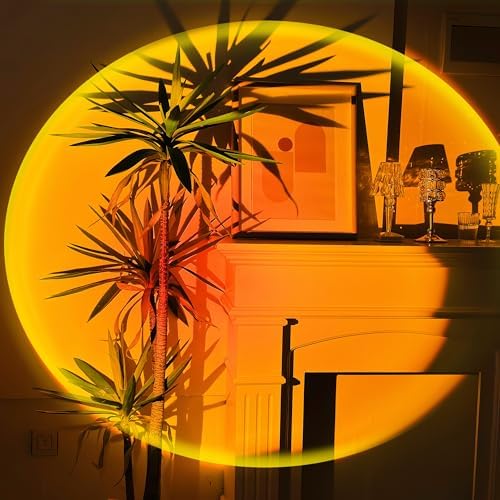 Sunset Lamp Projector,180 Degree Rotation Sun Projection Light Led Night Light Floor Lamp with USB Port,Sunset Lamps for Photography Party Bedroom Decor,Christmas Gifts for Women