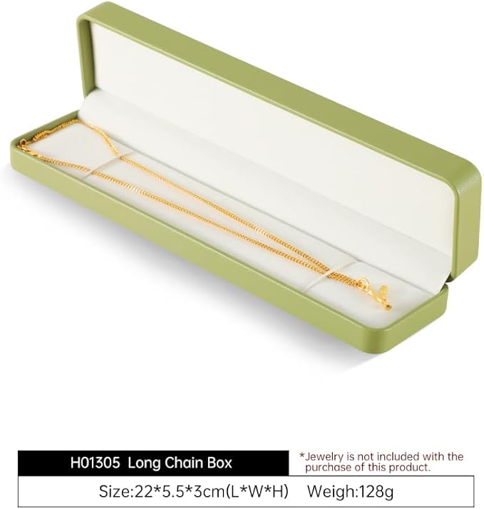 Bracelet Box, Leather Necklace Boxes For Jewelry Gift,Premium Jewelry Box,Luxury Jewelry Box (Green)