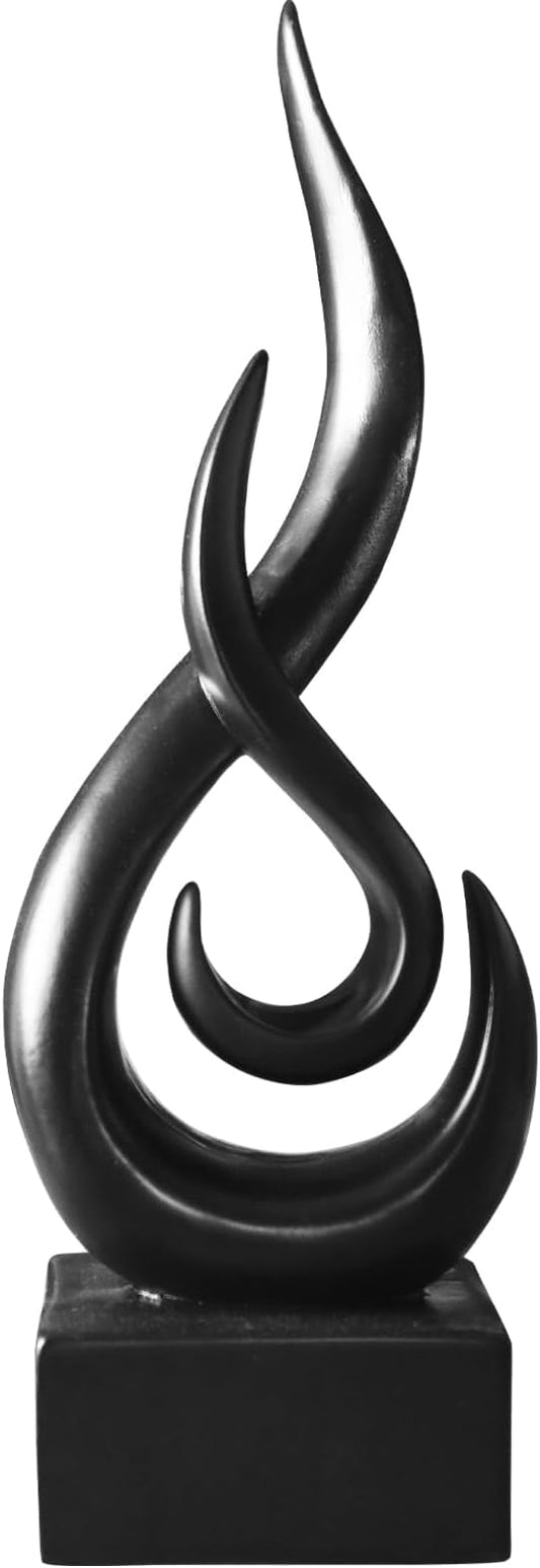 Dosker Black Flame Sculptures Home Decor, Abstract Statues Shelf Decor