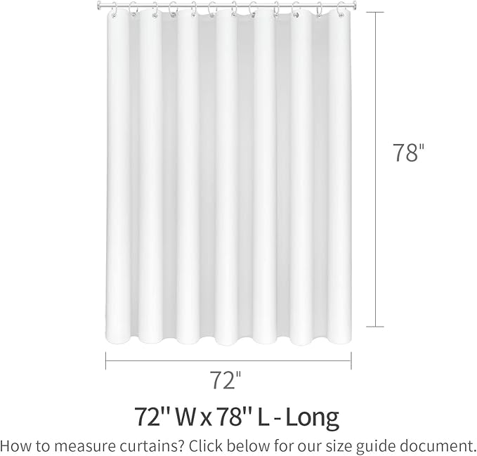 MitoVilla Plant Leaves Long Shower Curtain Set 72 x 78, Green Leaves Fabric Shower Curtains 78 inch Long for Rustic Bathroom Decor, Spring Chic Bathroom Shower Curtain with Hooks