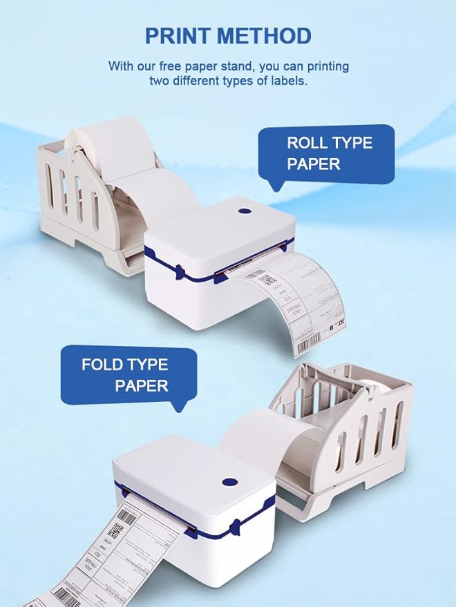 Wuzy 4x6 Shipping Label Printer Commercial Grade Direct Thermal High Speed Shipping Printer for Home Small Business, Compatible with Etsy, Shopify, Ebay, Amazon, FedEx, UPS, USPS
