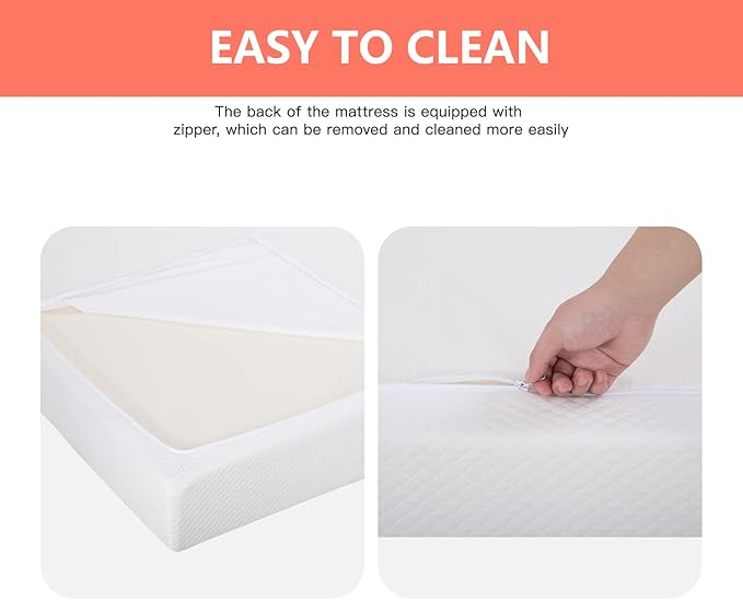 FDW 5 Inch Gel Memory Foam Mattress Medium-Firm Mattress for Pressure Relief & Cooler Sleep Mattress for Kid Adults CertiPUR-US Certified Mattress in a Box, Full