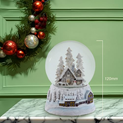 Kurt S Adler Snowy House Musical Snow Globe Plays Tune We Wish You A Merry Christmas
