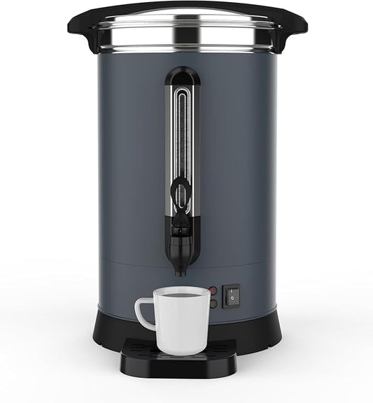 120 Cups Coffee Urn,18L Double Wall Commerical Coffee Maker for Buffet Catering Wedding Gathering,Large Capacity Hot Coffee Dispenser, Stainless Steel Hot Water Urn