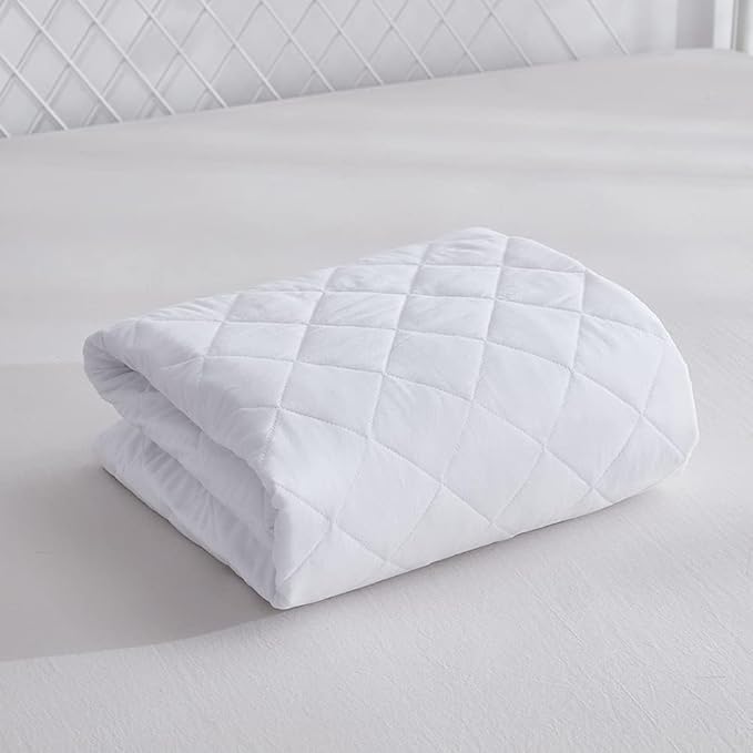 Queen Waterproof Mattress Pad, 8-21" Deep Pocket Protector Ultra Soft Quilted Fitted Topper Cover Breathable Fit for Dorm Home Hotel - White