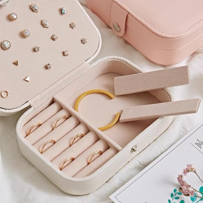 Personalized Jewelry Box Gifts for Women Custom Travel Jewelry Case Organization Leather Customized Birthday Anniversary Bridesmaid Gifts