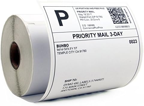 Buhbo Compatible with DYMO LabelWriter 4XL 4" x 6" Shipping Label 1744907, White (20 Pack / 220 Labels Per Roll)