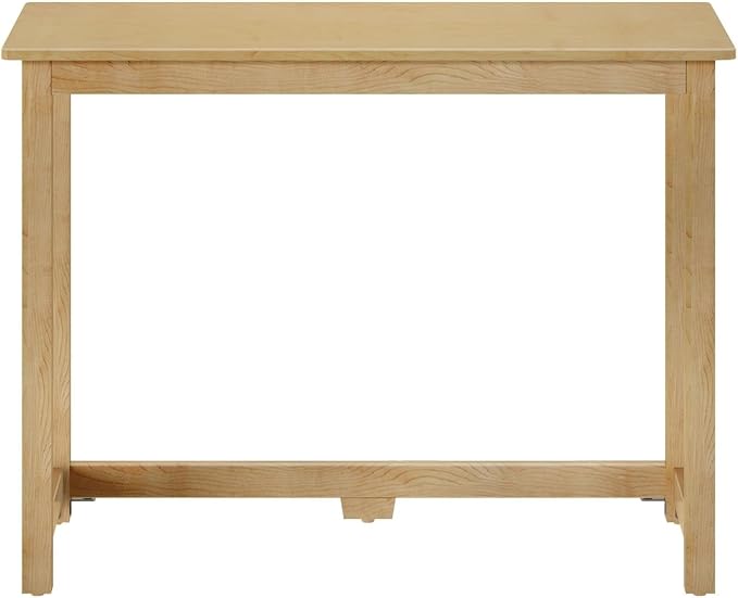 Max & Lily Solid Wood Desk, 40 Inches, Natural