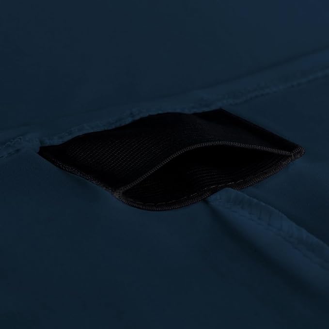 2 Pack 8FT Navy Blue Spandex Tablecloth Stretch Fitted Table Cover for Rectangular Table Event, Wedding, Banquet and Parties