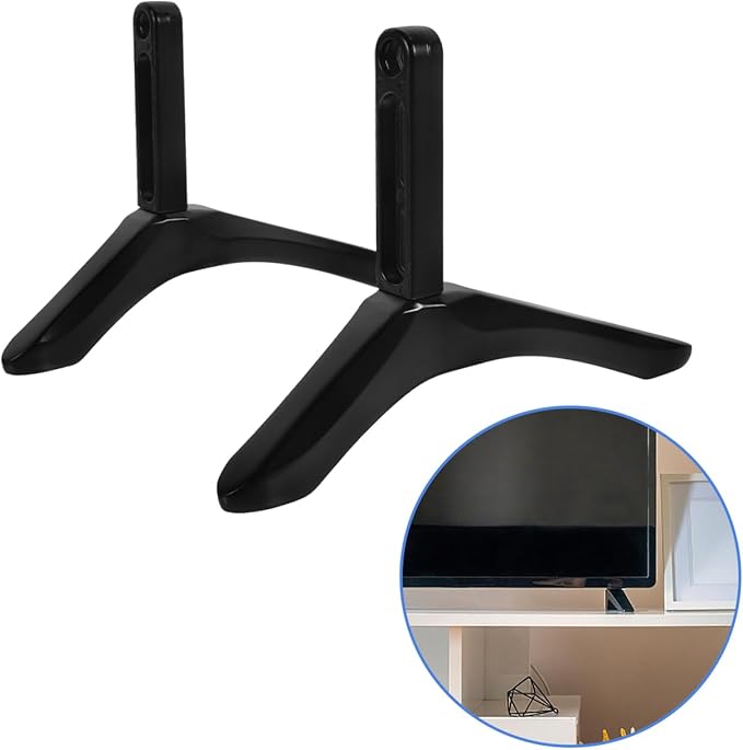 PRETYZOOM TV Base Pedestal Screen Stand Desktop TV Monitor Riser Support Legs Universal for 32 to 65 Inches Monitor
