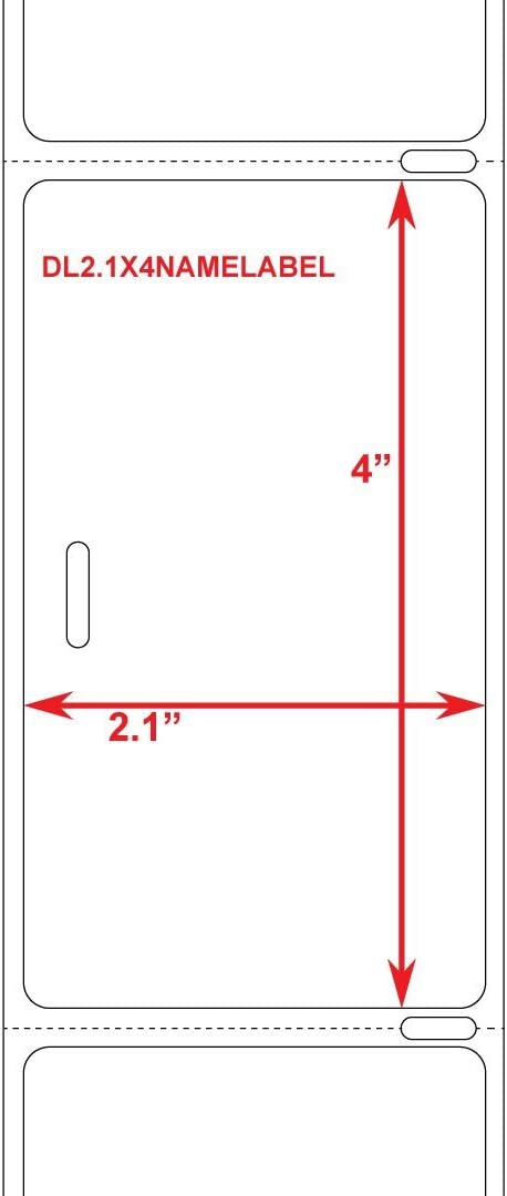 2 1/4in X 4in Name Badge Labels by Kenco, Compatible with Dymo 30857 (6 Pack)
