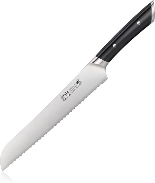 Cangshan HELENA Series 502476 German Steel Forged 8" Bread Knife (Black)