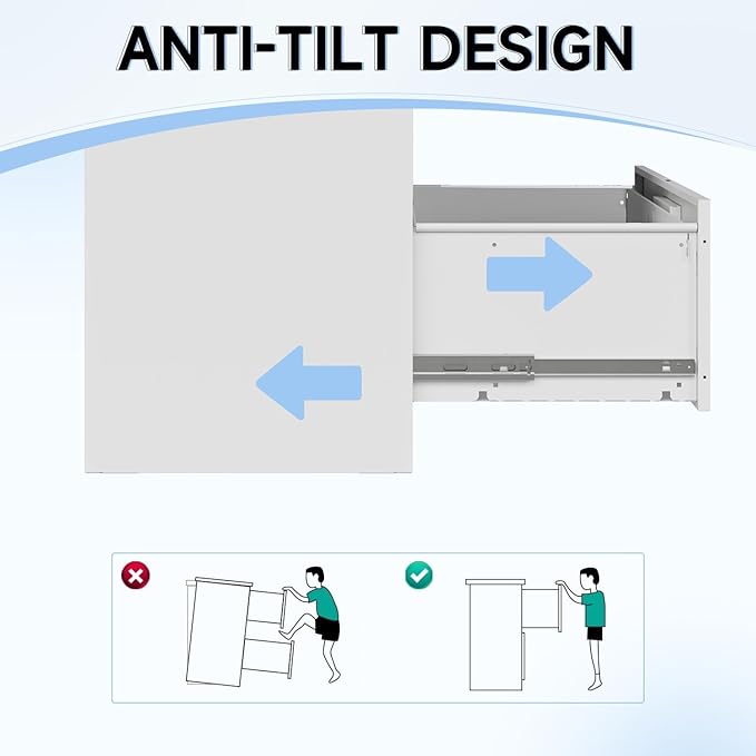 Lateral Filing Cabinet,2 Drawer File Cabinet with Lock,Office Lateral File Cabinets for Legal/Letter A4 Size,Require Assembly, White