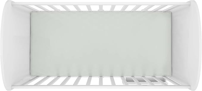 Hooga Grounding Crib Sheet, Organic Fitted Grounded Sheet for Baby Crib, Earth Connected Bedding (52”x28”x8”) Pure Silver Fiber and Cotton, Grounding Cord Included. Off White