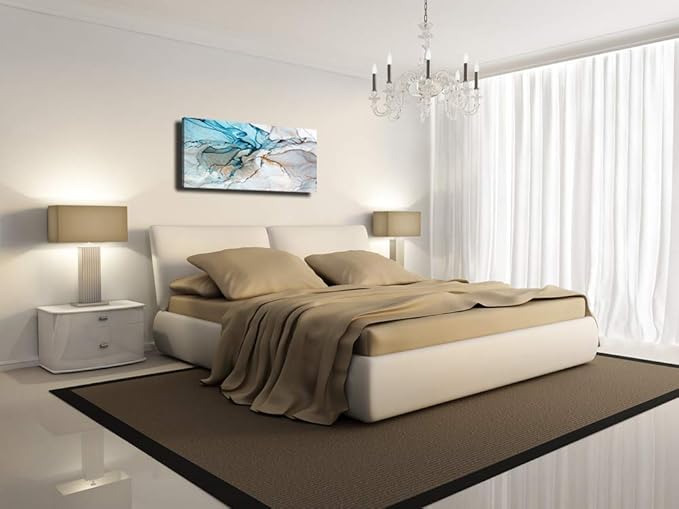 DZL Art A73850 Framed Wall Art Colorful Abstract Painting Background Canvas Wall Art Print Painting for Wall Decor Home Decor