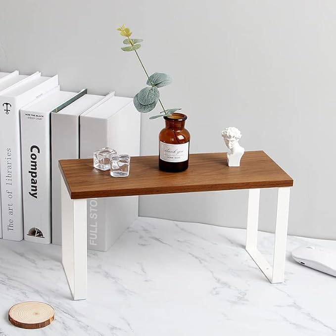 Wooden Countertop Storage Rack, Multifunction Pantry Organizer, Kitchen Spice Rack, Bathroom Shelf, Tabletop Book Shelf (S)