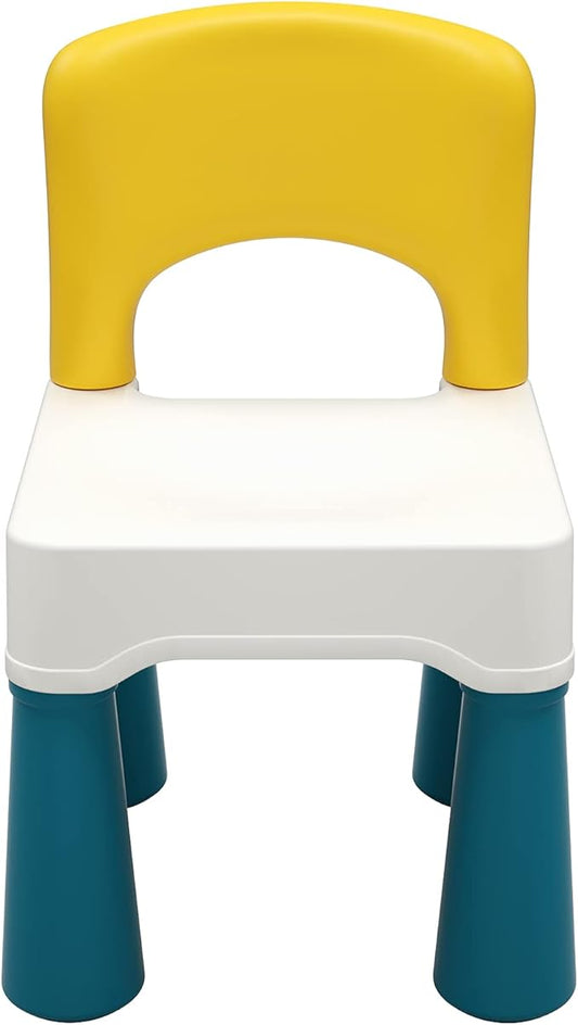 burgkidz Plastic Kids Chair, Durable and Lightweight, 9.3" Height Seat, Indoor or Outdoor Use for Ages 2 and Up (Macaron)