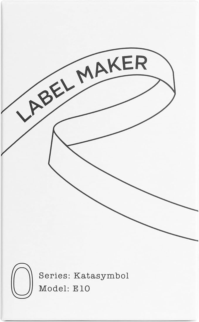 SUPVAN E10 Bluetooth Label Maker Machine with Tape, Continuous Waterproof Label, Versatile App with 35 Fonts and 1k+ Icons, Inkless Labeler for Home, Kitchen, School, Office Organization, Black