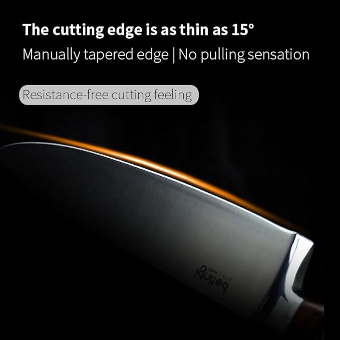Professional 8 Inch Chef Knife, 1.4116 German High Carbon Steel Kitchen Chef Knife, Chefs Knife With Pakkawood Handle, Dual Blade Sharp Kitchen Knife With Gift Box