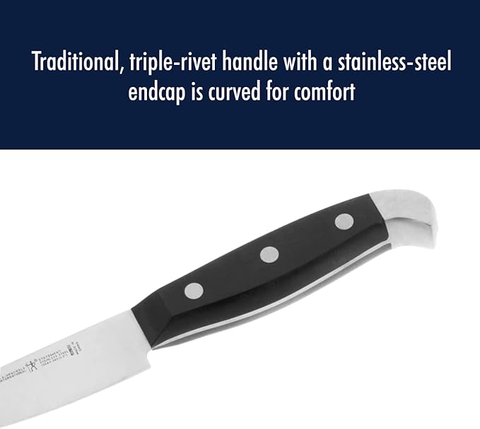 HENCKELS Statement Razor-Sharp 3-inch Compact Chef Knife, German Engineered Informed by 100+ Years of Mastery, Black/Stainless Steel